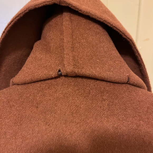 Double faced crop Jacket by House of Harlow 1960. Brown wool blend. Hip & sporty - Picture 4 of 11